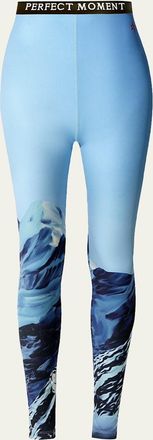 Perfect Moment Jacquard Base Layer Ski Leggings