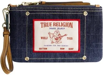 True Religion Buddha Patch Denim Wristlet in Dark Denim at Nordstrom