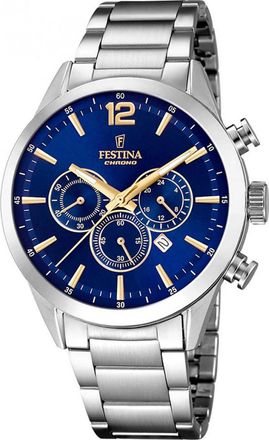 Festina F20343-2 Mens Timeless Chronograph Watch - Silver - One Size