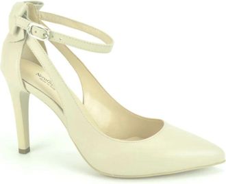 Nero Giardini Beige Bow Pumps - Dames - Pumps - Beige - 39 EU - Leer - Schoenen