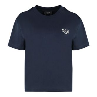 A.P.C. A.p.c., Dames, Tops, Blauw, Maat: L Katoen