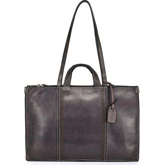 OLD TREND Freesia Genuine Leather Structured Carryall Tote in Grey at Nordstrom