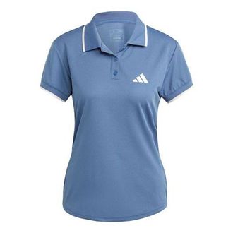 adidas (WMNS) adidas Logo Polo Shirt Blue IA7036