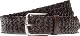Churchs interwoven polished leather belt - men - Calf Leather/Leather - 100 - Brown