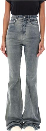 Rick Owens High-rise Flared Jeans Sky - Dames - Flared Jeans - Grijs - W27 - Katoen - Jeans