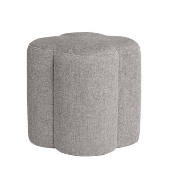 Koketto Home Puff con forma de flor de tejido gris