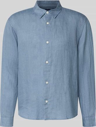 GAP Regular Fit Leinenhemd mit Kentkragen in Jeansblau, Gr&ouml;&szlig;e XXL