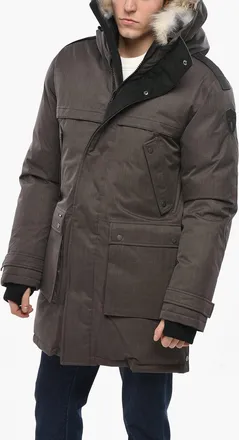 Nobis Solid-Color Utility Down Jacket YATESY with Fur Detail Nobis