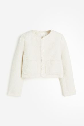H&M Boucl&eacute;-Jacke - Cremefarben