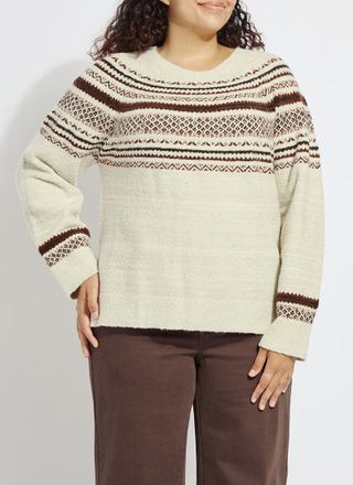 Lyss&eacute; Harriet Fair Isle Sweater Curvy