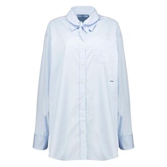 Prada Poplin Shirt - female - Prada - Shirts - Blue - M - Blouses & Shirts