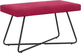 vidaXL Panchina Rosso Vino 80 X 40 X 45 Cm Velluto Vidaxl