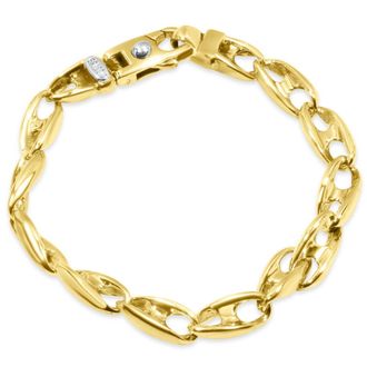 Pompeii3 Mens Link 14k Gold (37gram) or Platinum (60gram) 8mm Bracelet 8.5