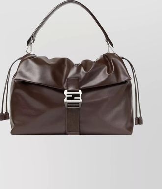 Fendi structured shoulder bag featuring adjustable strap