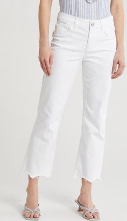 Democracy Scallop Hem Barely Boot Jeans in Opw Optic at Nordstrom Rack, Size 10