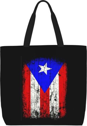 Generic Women Handbag Puerto Rico Women Tote Bag Large Capacity Folding Shopping Bags, For School, Christmas, Birthday, Wedding, Holiday