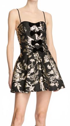 Alice & Olivia Daniela Structured Mini Dress In Black