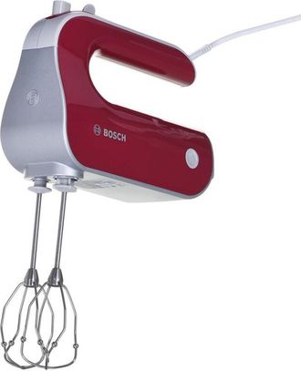 Bosch Batidora De Reposter&iacute;a Styline, 500 W, 5 Velocidades, Varillas Finecreamer, Cuchillas De Acero Inoxidable, Rojo, Mfq40304