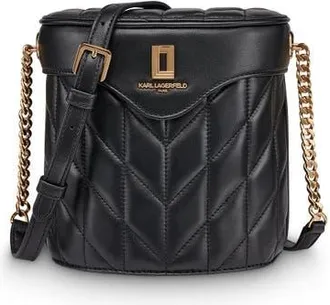 Karl Lagerfeld Lafayette Crossbody in Black/gold at Nordstrom