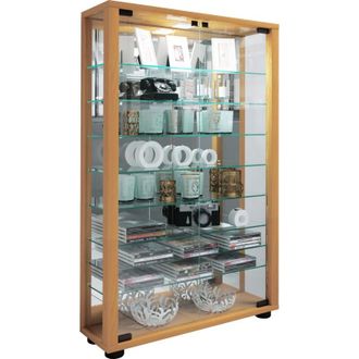ebuy24 Ebuy24 - Vitrina De Vidrio Vcm De Pie Vitrina De Vidrio Con Vidrio De Seguridad Esg Dimensiones Aprox. 91 X 59 X D. 18 Cm Vidrio De Vitrina De Soporte