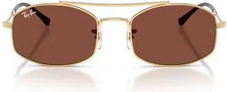 Ray-Ban 54mm Oval Sunglasses in Arista /Red at Nordstrom
