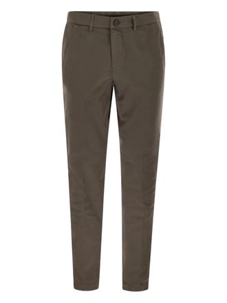 PESERICO flat-front chino trousers - men - Cotton/Lycra - 50 - Brown