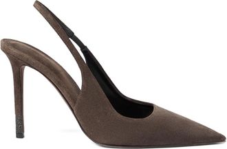 Brunello Cucinelli Suède slingback pumps - Bruin