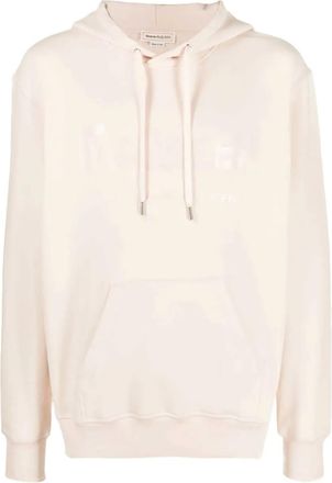 Alexander McQueen Felpa in cotone con cappuccio - Rosa