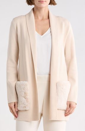 T Tahari Shawl Collar Cardigan in Cream White at Nordstrom Rack, Size X-Small