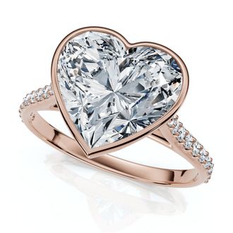 Pompeii3 Certified 2 1/5Ct TW Heart Shape Diamond Engagement Ring 14k Grown Lab Grown