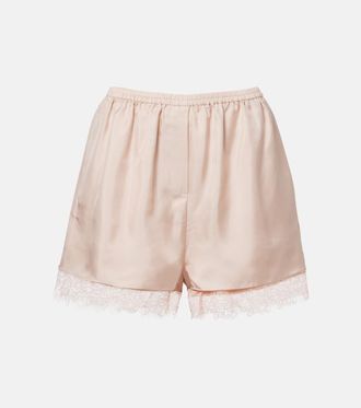 R&oacute;he R&oacute;he Shorts in seta con pizzo