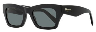 Ferragamo Ferragamo Womens Bold Rectangular Sunglasses SF996S 001 Black 51mm