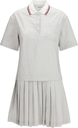 Thom Browne Cotton Polo Dress - Dames - Korte kleedjes - Grijs - M - Katoen - Kleedjes