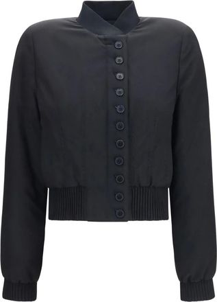 Alexander McQueen Chaqueta Bomber de Seda - Jackets - Mujer - Negro - M