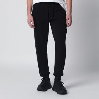 Stone Island Black cotton jogging trousers