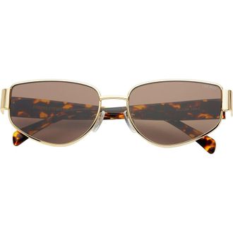 Freyrs Eyewear Delilah Cat Eye Sunglasses in Gold /Brown at Nordstrom