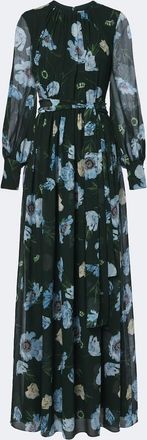 Erdem Floral silk voile gown