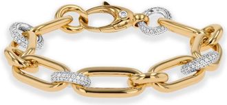 Pragnell Bracciale Havana in oro giallo e bianco 18kt con diamanti - YELLOW GOLD