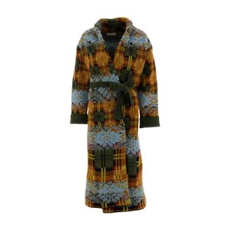 Dries Van Noten Cardigan lungo in jacquard con cintura - - Knitwear - Donna - Multicolore - S