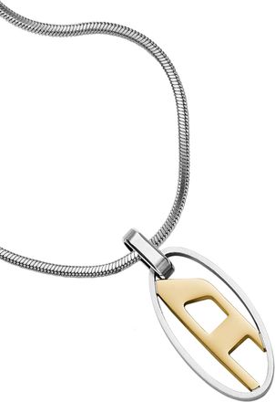Diesel Two-Tone Stainless Steel Pendant Necklace - Necklaces - Unisex - Silver