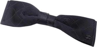 Chanel Pre-owned Accessories, female, Black, Size: ONE SIZE Pre-owned Silk Hair Accessory
