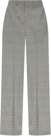 Balmain Darted Pantalon in Prince of Wales Wol - Heren - Straight fit broeken - Grijs - S - Wol - Broeken