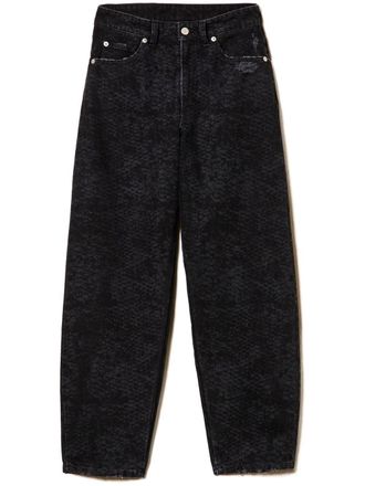Twin-Set snake-print jeans - Black