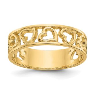 Diamond2Deal 14k Yellow Gold Heart Ring