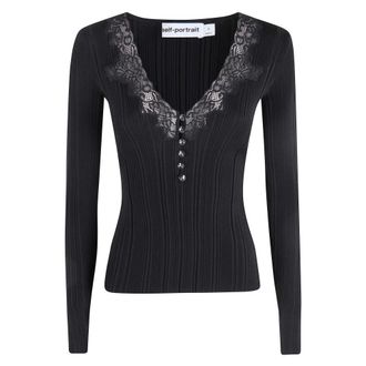 Self Portrait Donna, Maglie, Nero, S, new