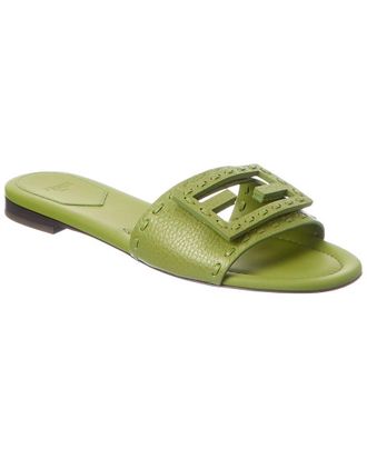 Fendi Fendi Baguette Leather Flat Sanda