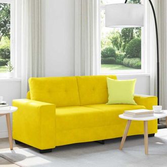 vidaXL Divano Divanetto Giallo 140 cm in Velluto - Vidaxl
