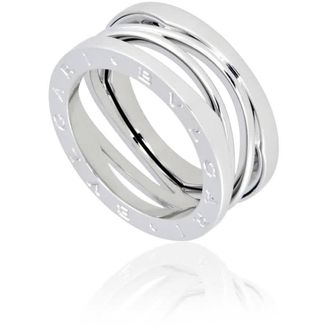 Bulgari B.zero1 3-Band Ring In 18 Kt White Gold, Brand Size 55 (US 7 1/4)