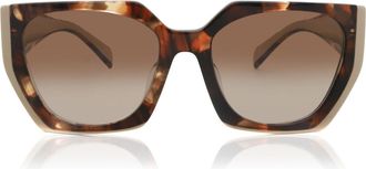 Prada PR 15WSF Asian Fit 01R0A6 Womens Sunglasses Tortoiseshell Size 55