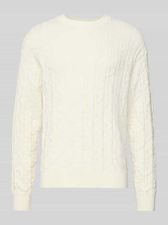 Calvin Klein Jeans Strickpullover mit Rundhalsausschnitt Modell EASY in Offwhite, Gr&ouml;&szlig;e XXL